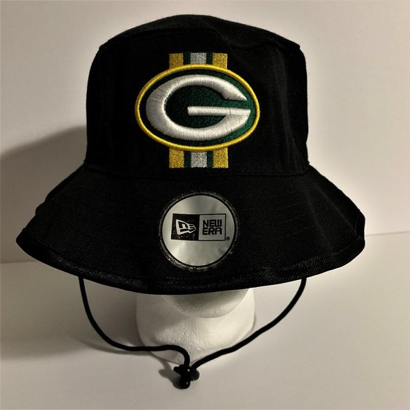 New Era Bucket Hat Drawstring NFL Green Bay Packers Vintage Collection - Picture 1 of 6